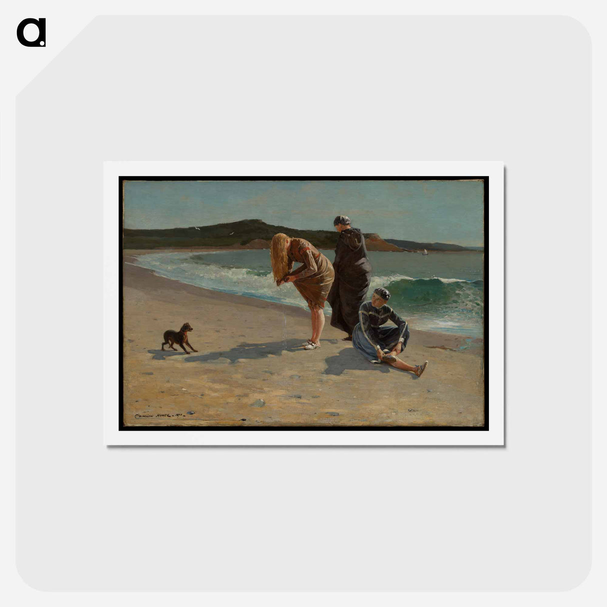 アートポストカード-Eagle Head, Manchester, Massachusetts (High Tide) - ウィンスロー ホーマー Postcard.