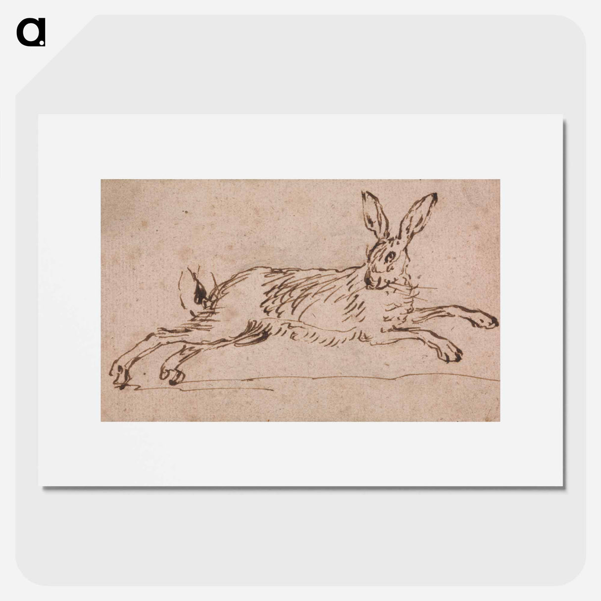 アートポスター-A Hare Running, with Ears Pricked
- イェール大学アートギャラリー Poster.