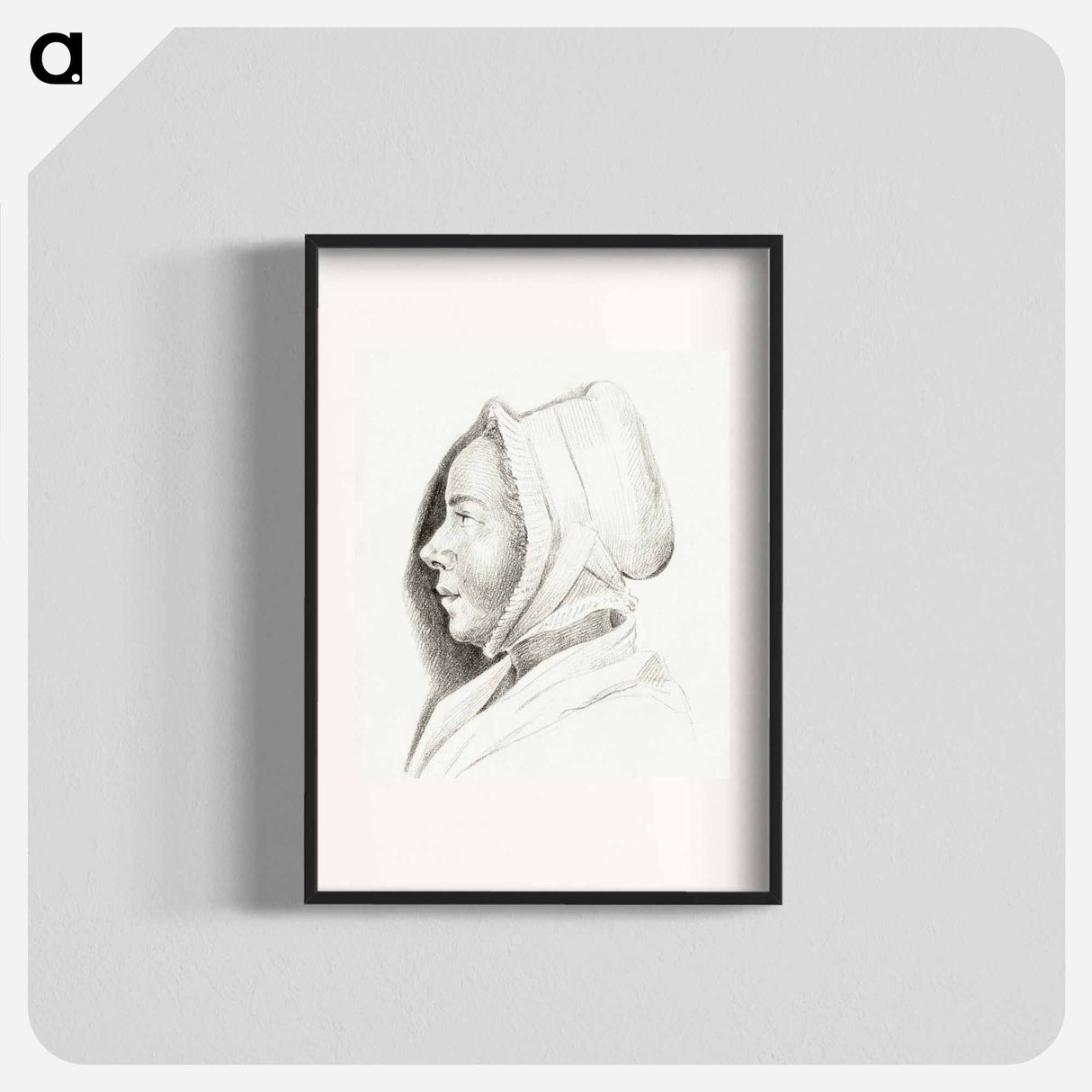 Portrait of a young woman - ジャン ベルナール Poster.