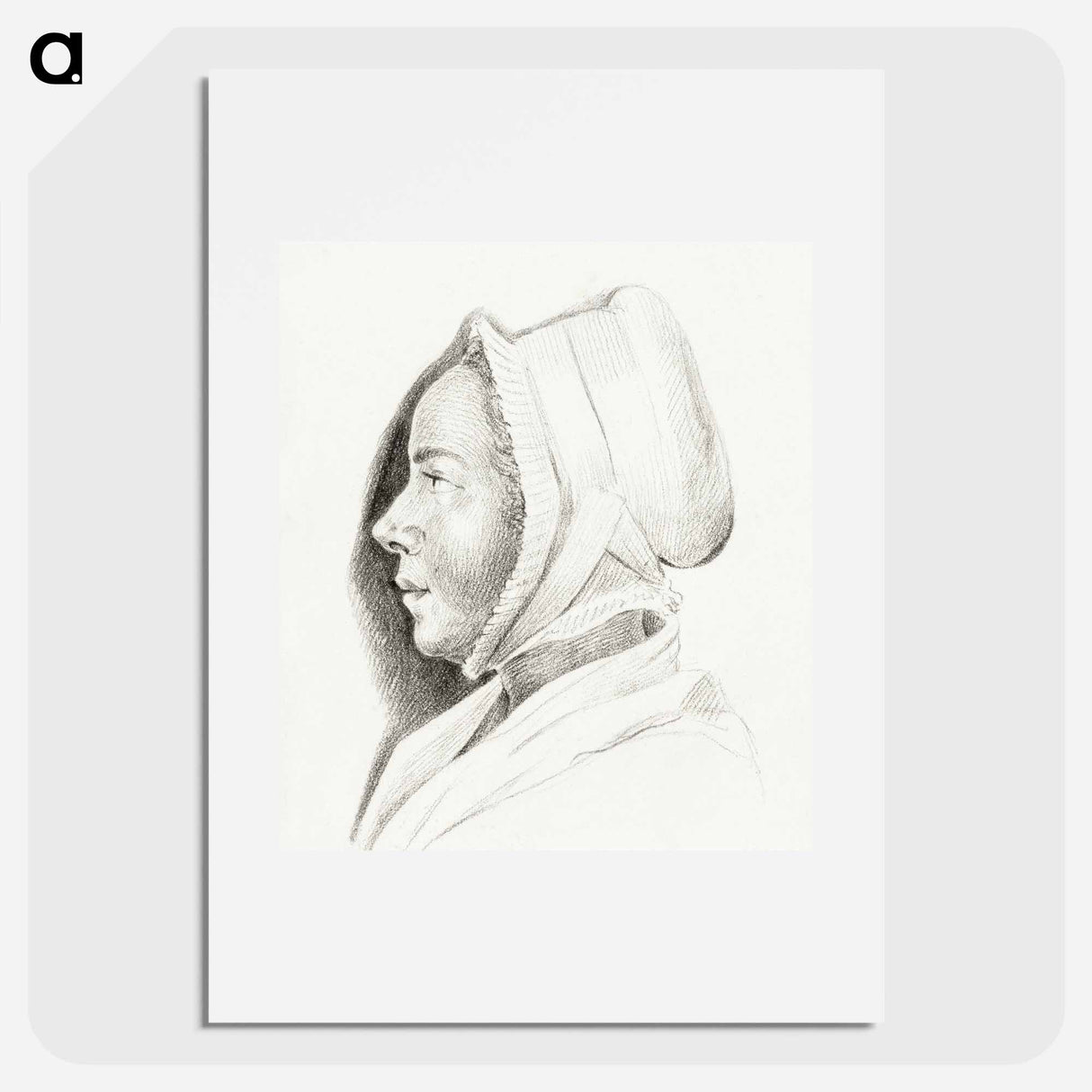 Portrait of a young woman - ジャン ベルナール Poster.