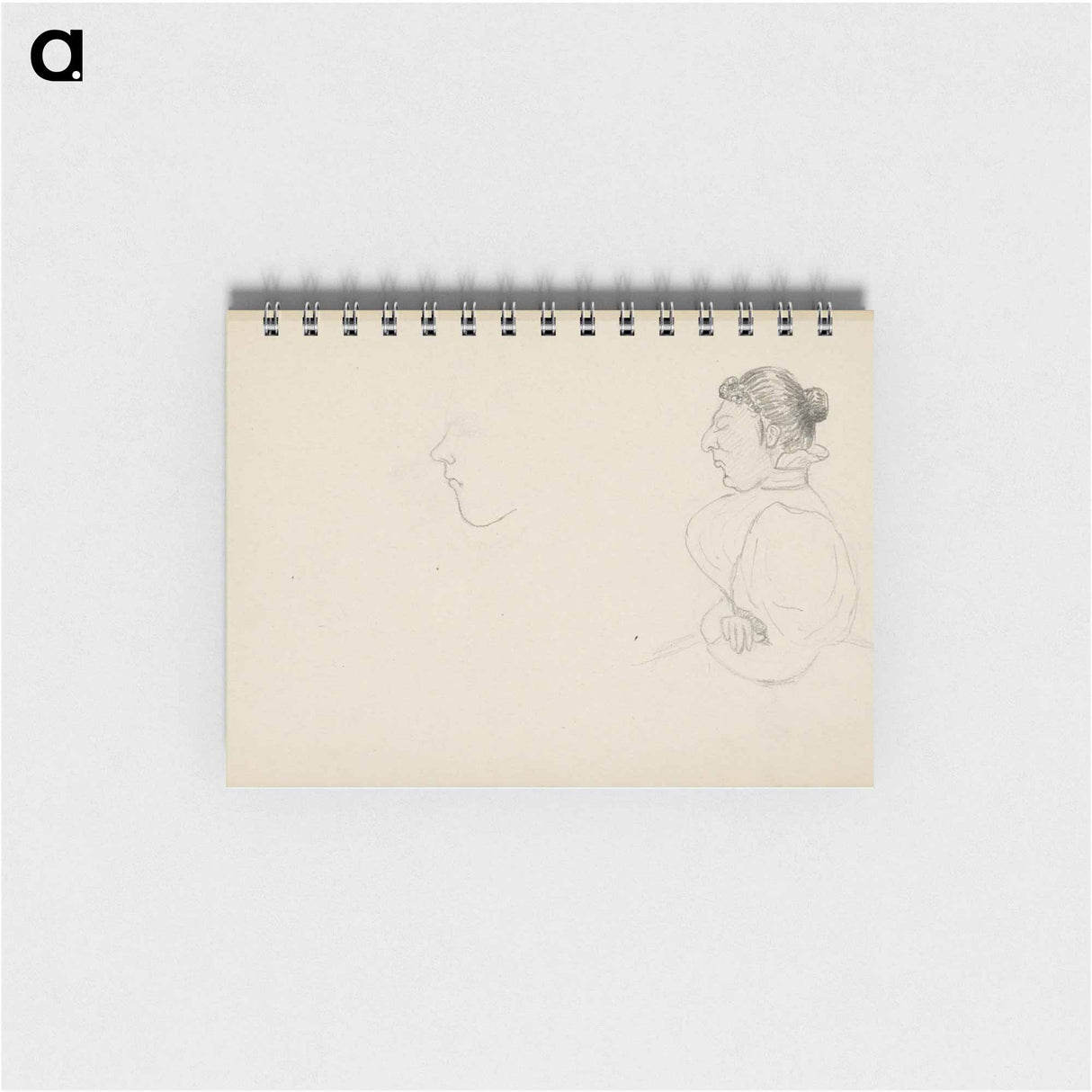 Zittende vrouw met een karikaturale kop - ユリー デ フラーハ Memo.