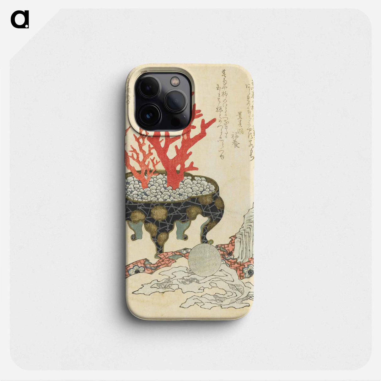 赤珊瑚の飾り(摺物) - 葛飾 北斎 Phone Case.