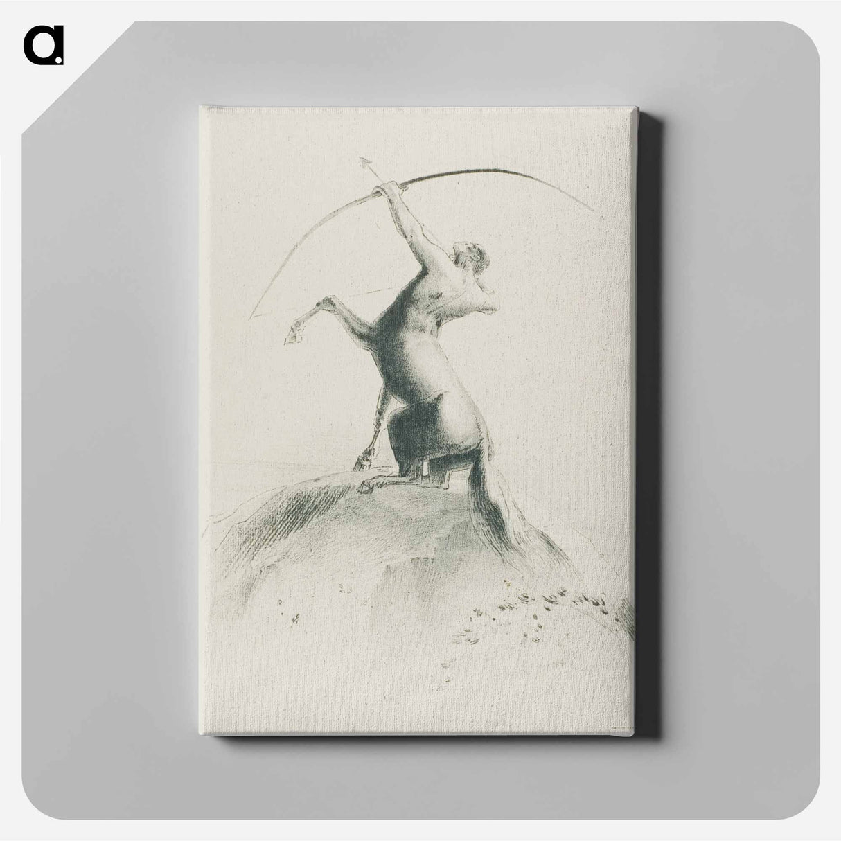 アートパネル-Centaur Aiming at the Clouds - オディロン ルドン Canvas.