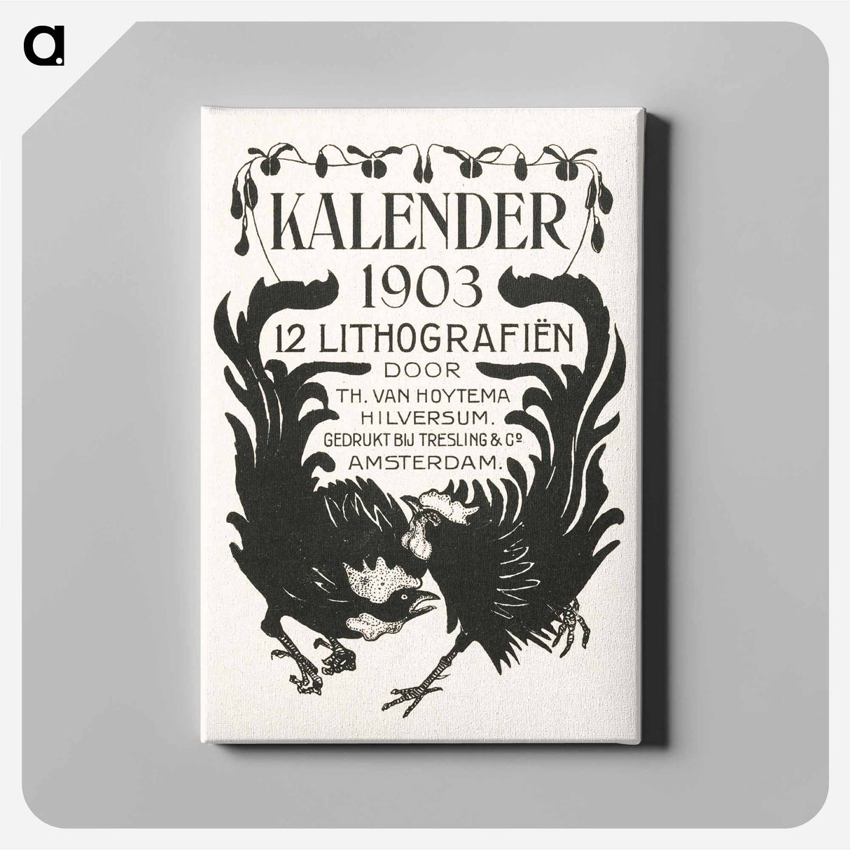 アートパネル-Aankondiging voor kalender 1903 - テオ ヴァン ホイテマ Canvas.