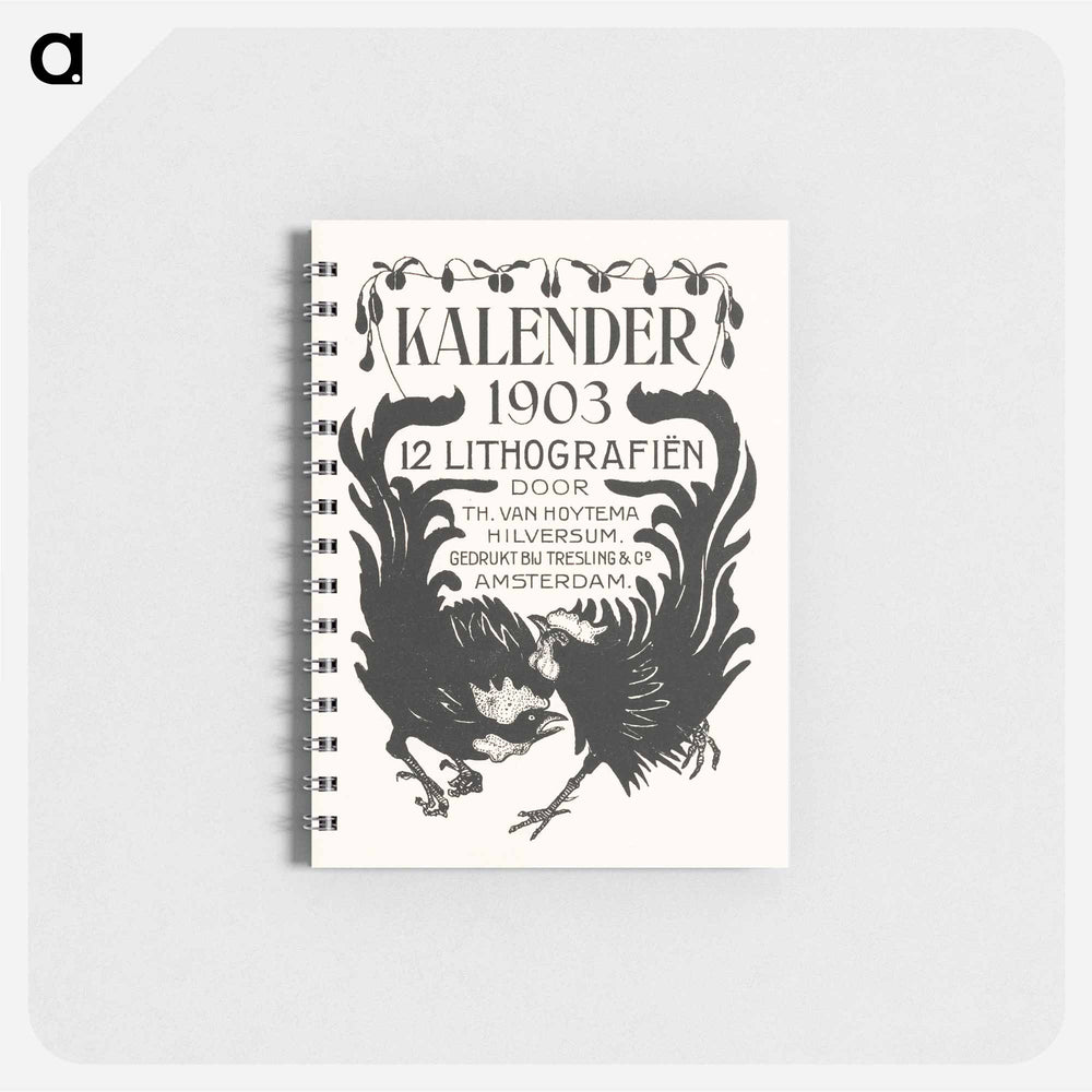 Aankondiging voor kalender 1903 - テオ ヴァン ホイテマ Memo.
