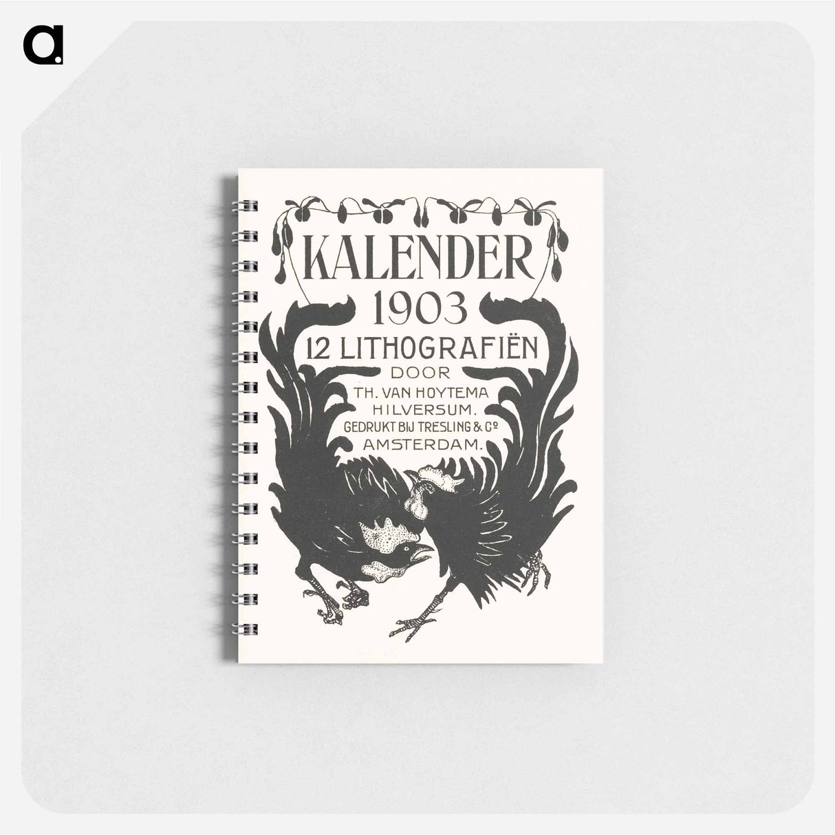 Aankondiging voor kalender 1903 - テオ ヴァン ホイテマ Memo.