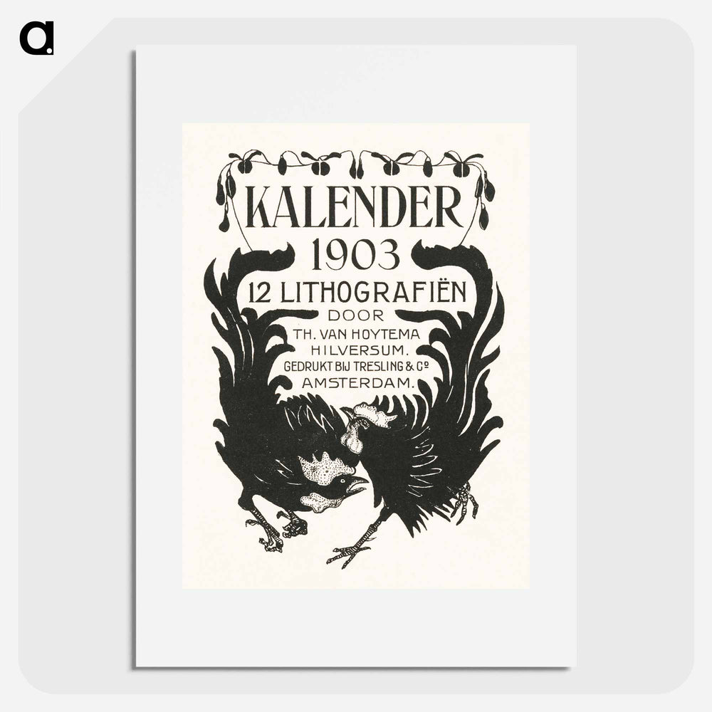 Drawing for calendar 1903 - Theo van Hoytema Poster.