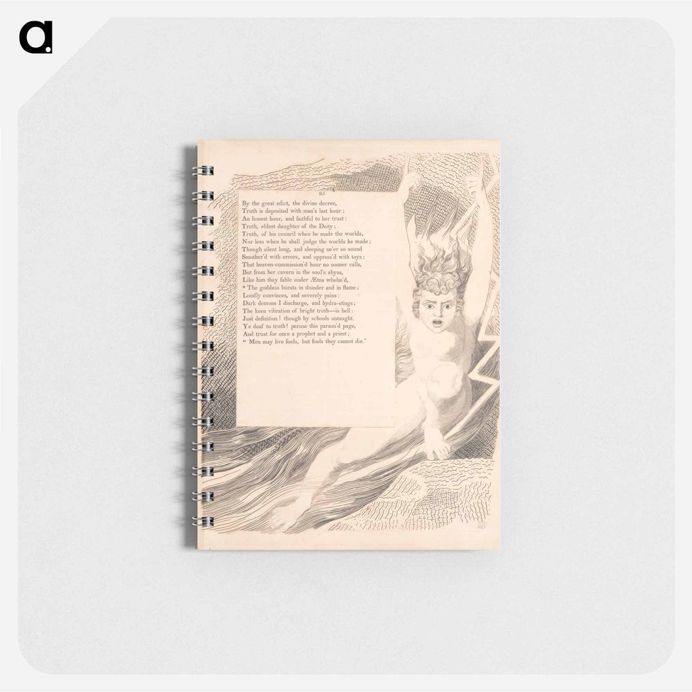 The goddess bursts in thunder and in flame - ウィリアム ブレイク Memo.