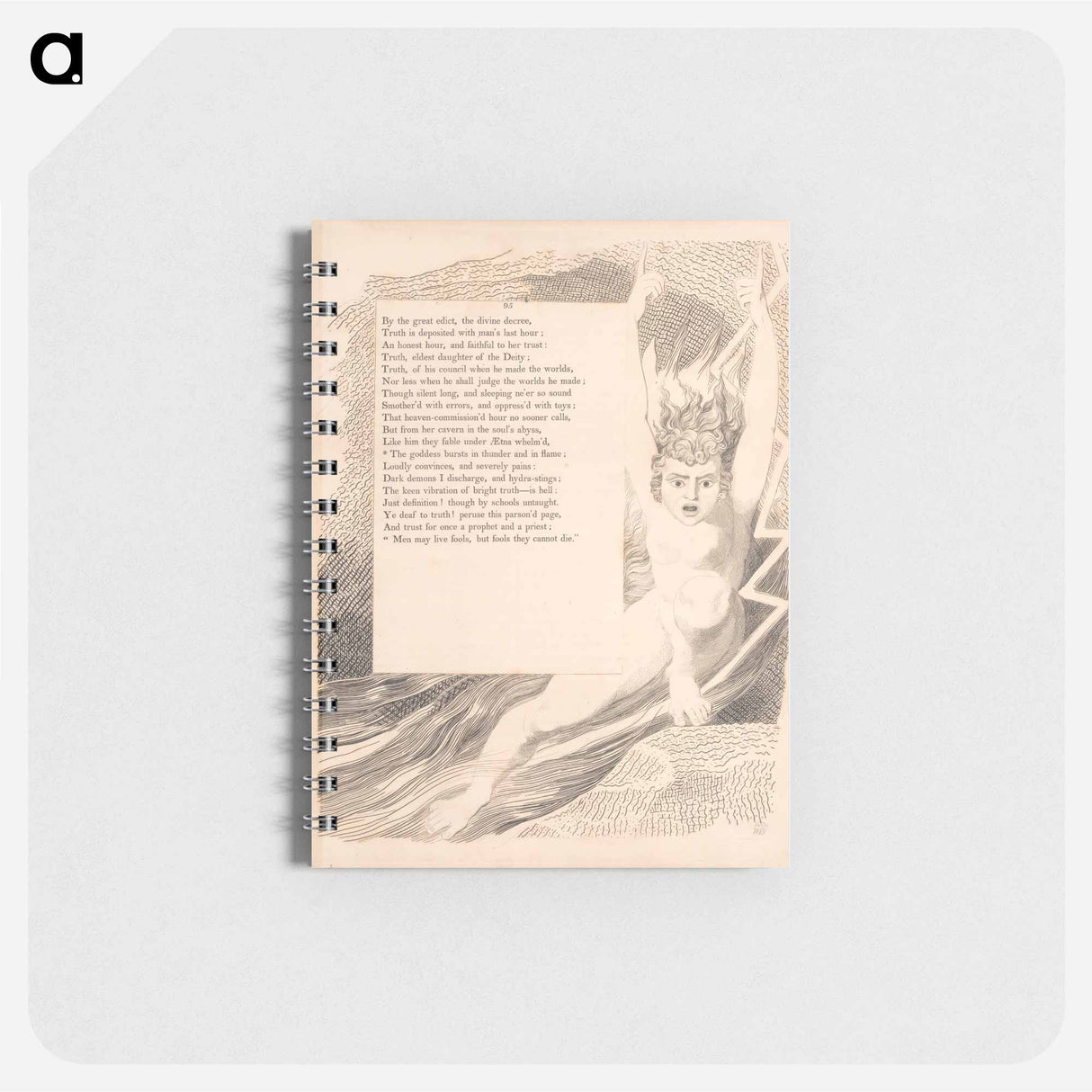 The goddess bursts in thunder and in flame - ウィリアム ブレイク Memo.