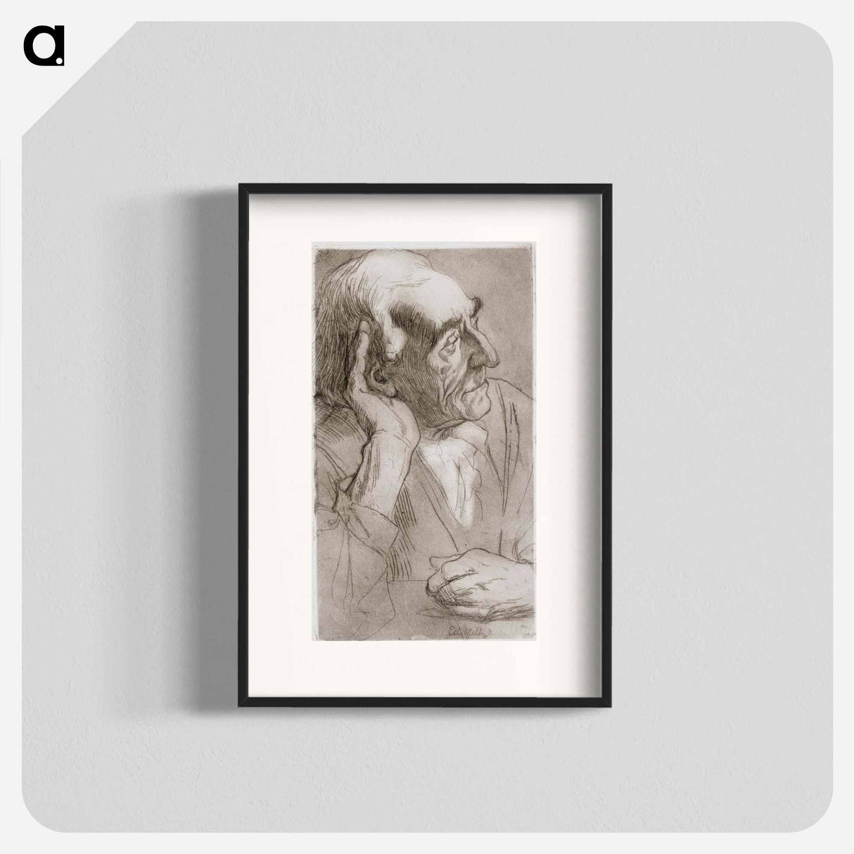 Man listening - アルバート エーデルフェルト Poster.