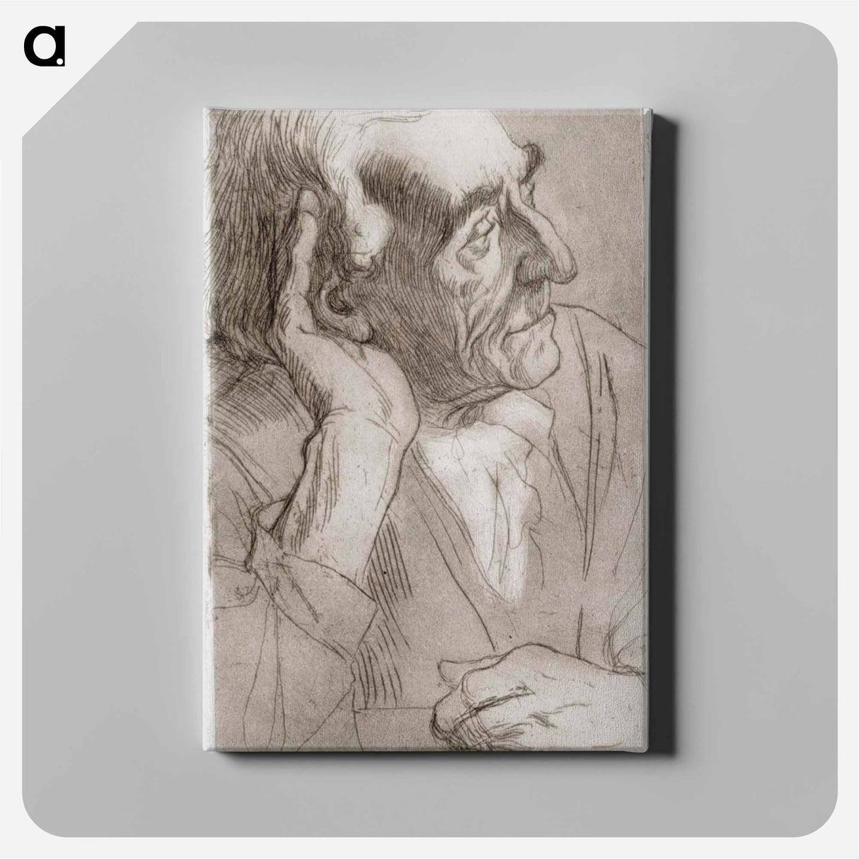 Man listening - アルバート エーデルフェルト Canvas.