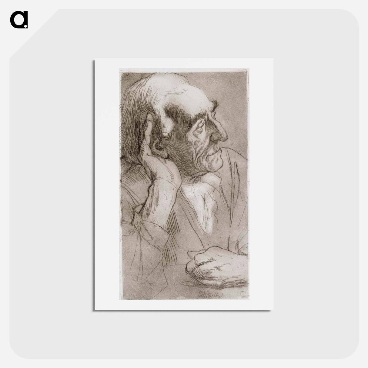 Man listening - アルバート エーデルフェルト Postcard.