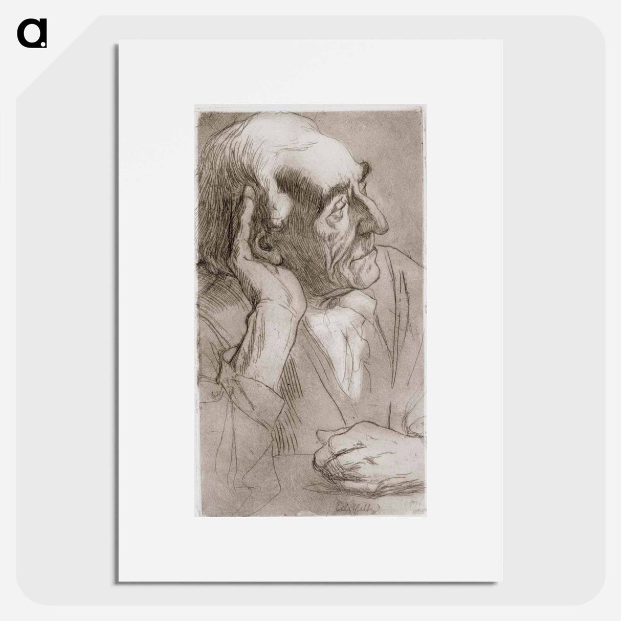 Man listening - アルバート エーデルフェルト Poster.