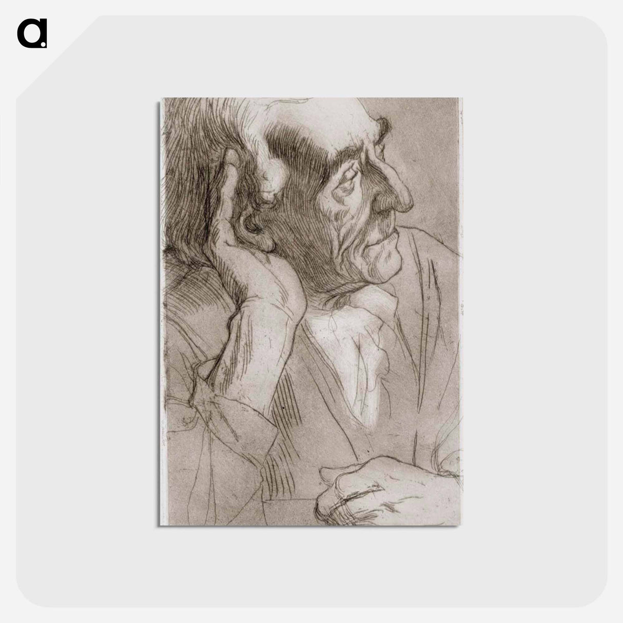 Man listening - アルバート エーデルフェルト Postcard.