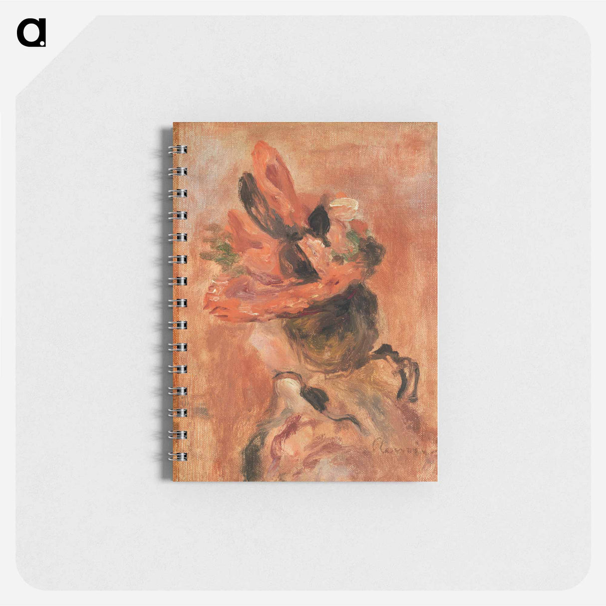 Woman's Head with Red Hat - ピエール オーギュスト ルノワール Memo.