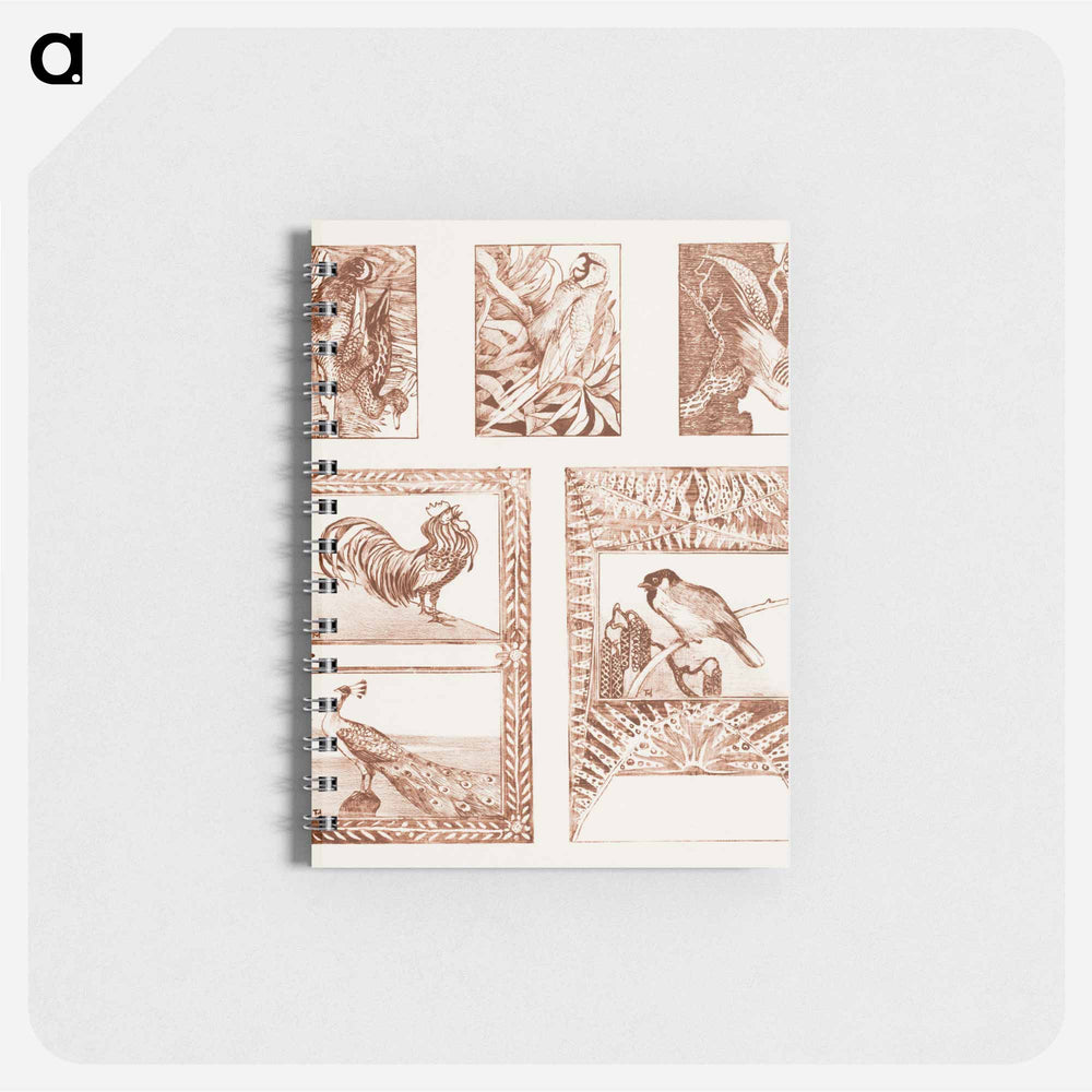 Proefblad voor briefkaarten met vogels - テオ ヴァン ホイテマ Memo.