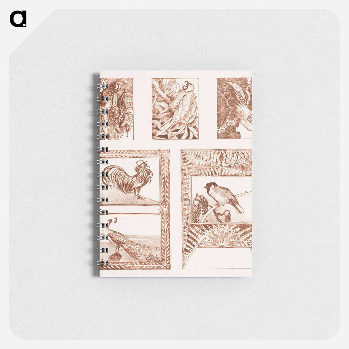 Proefblad voor briefkaarten met vogels - テオ ヴァン ホイテマ Memo.