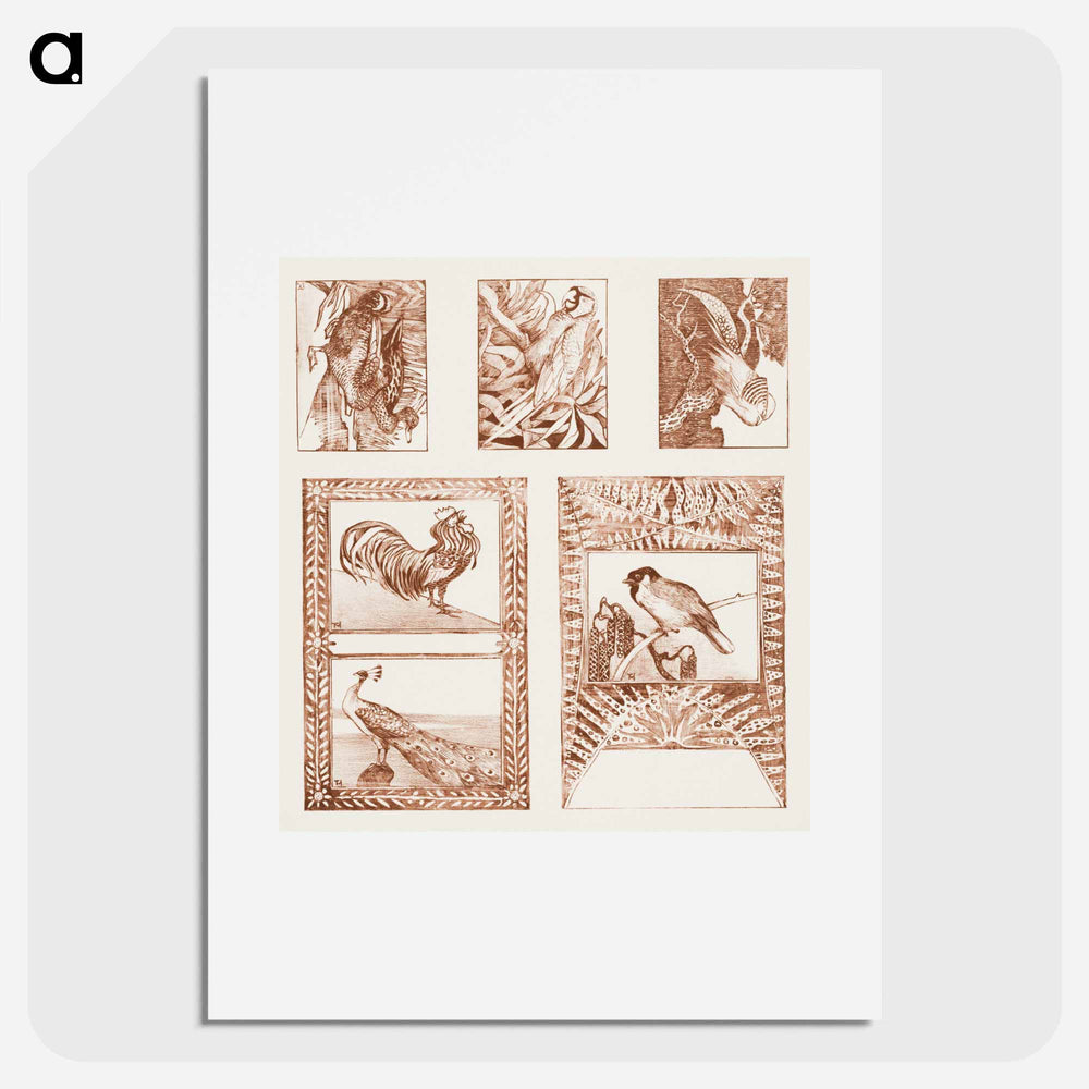 Proefblad for briefcases with children - Theo van Hoytema Poster.