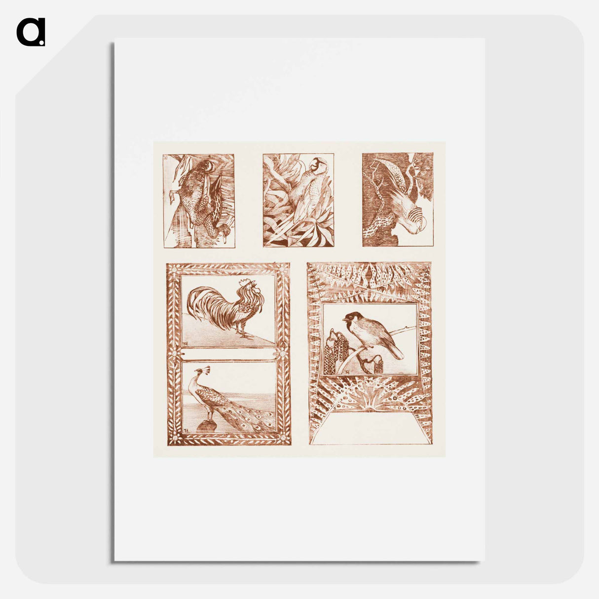 Proefblad for briefcases with children - Theo van Hoytema Poster.