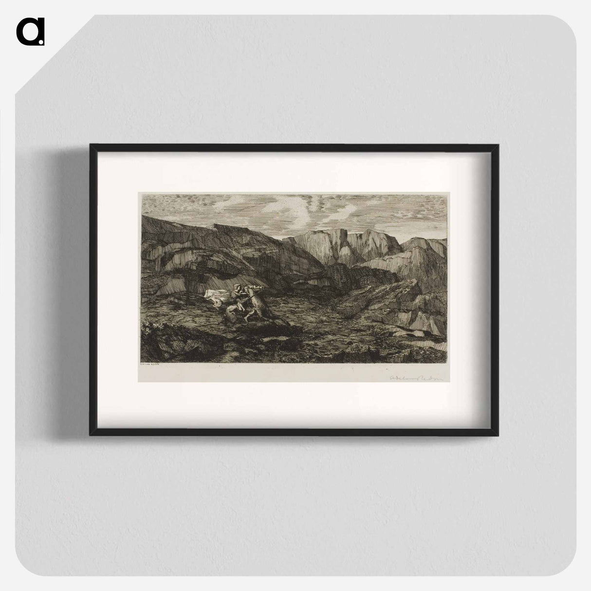 Fear - オディロン ルドン Poster.