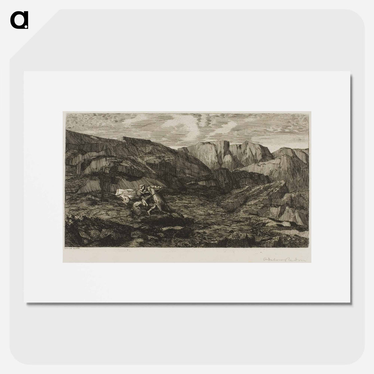 Fear - オディロン ルドン Poster.