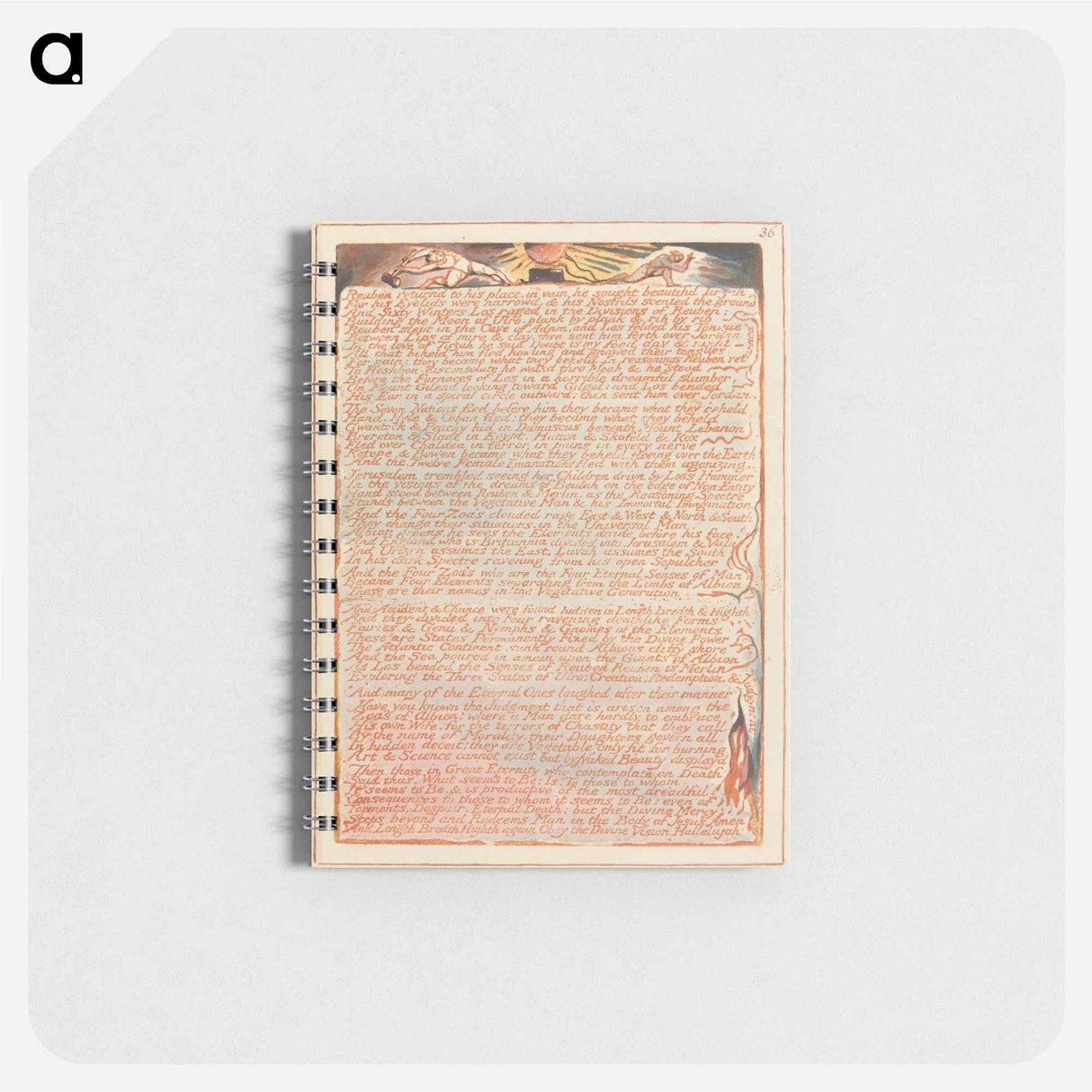 Jerusalem, Plate 36, "Reuben returnd to his place...." - ウィリアム ブレイク Memo.