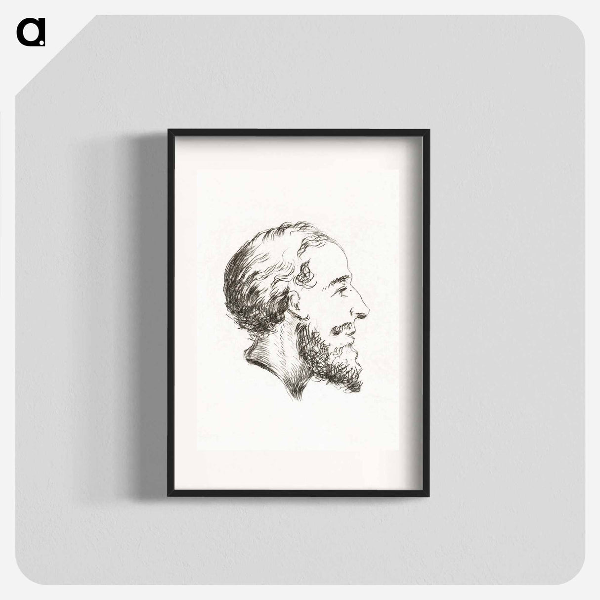 Portrait of a man with beard and mustache - ジャン ベルナール Poster.