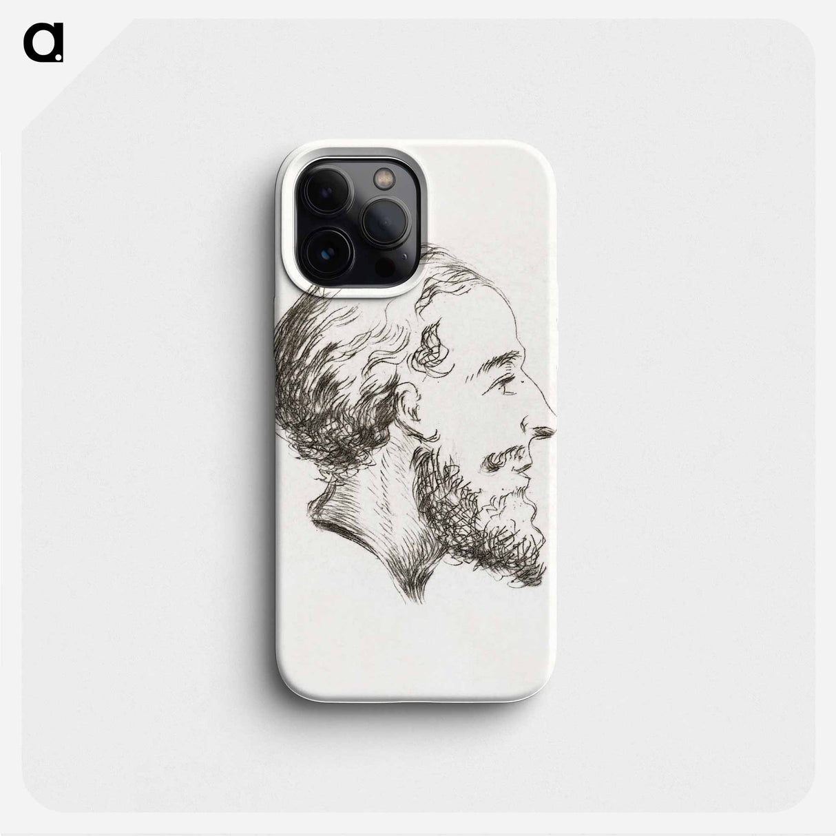 Portrait of a man with beard and mustache - Jean Bernard Phone Case.