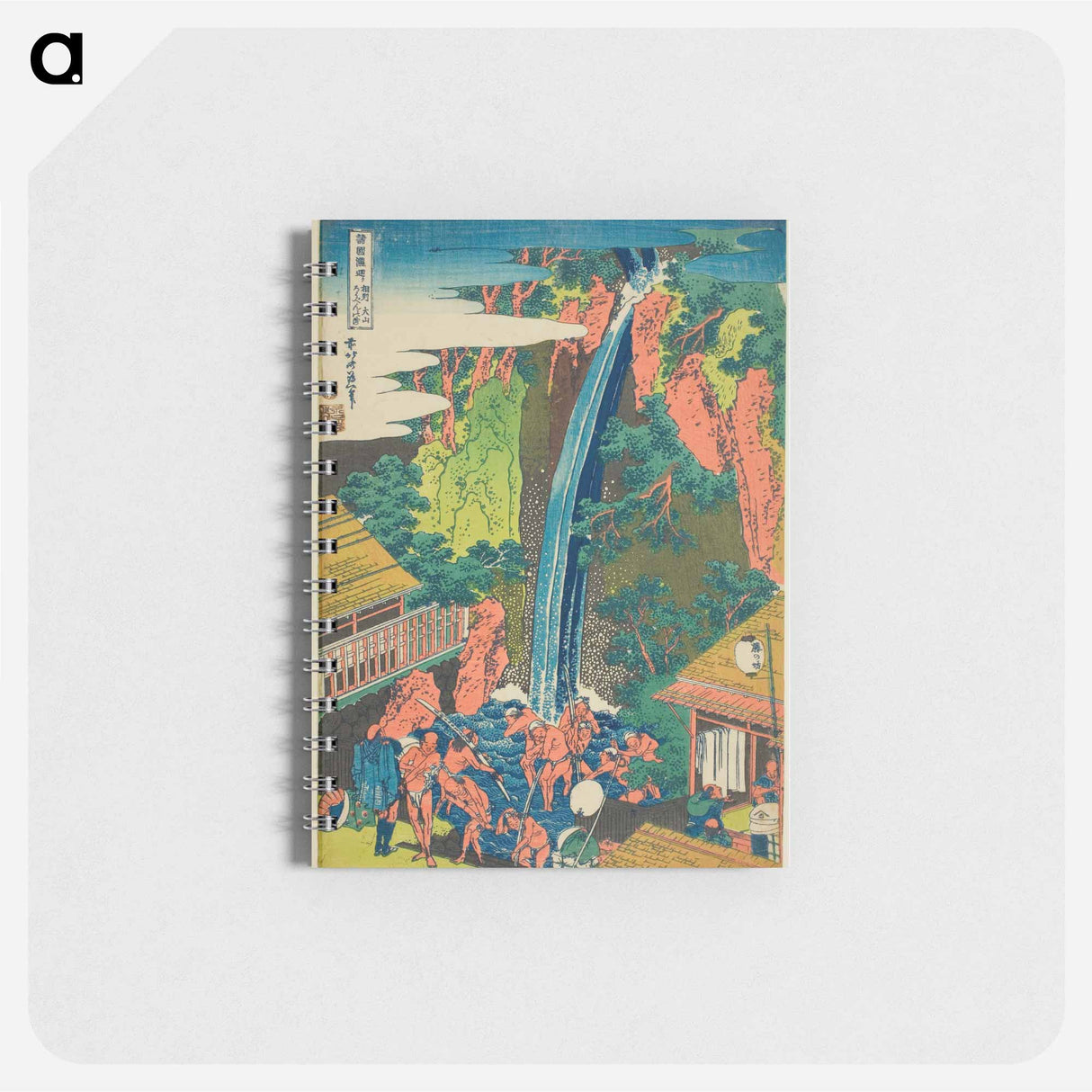 A Journey to the Waterfalls in All the Provinces: Pilgrims at Roben Waterfallince - 葛飾 北斎 Memo.