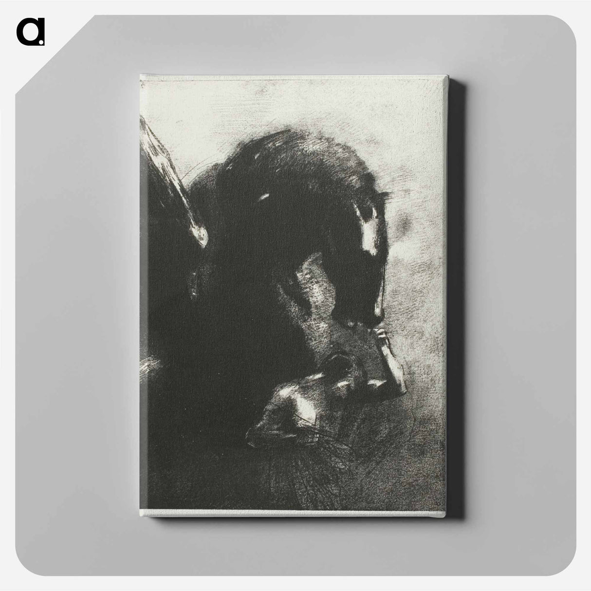 アートパネル-Captive Pegasus - オディロン ルドン Canvas.