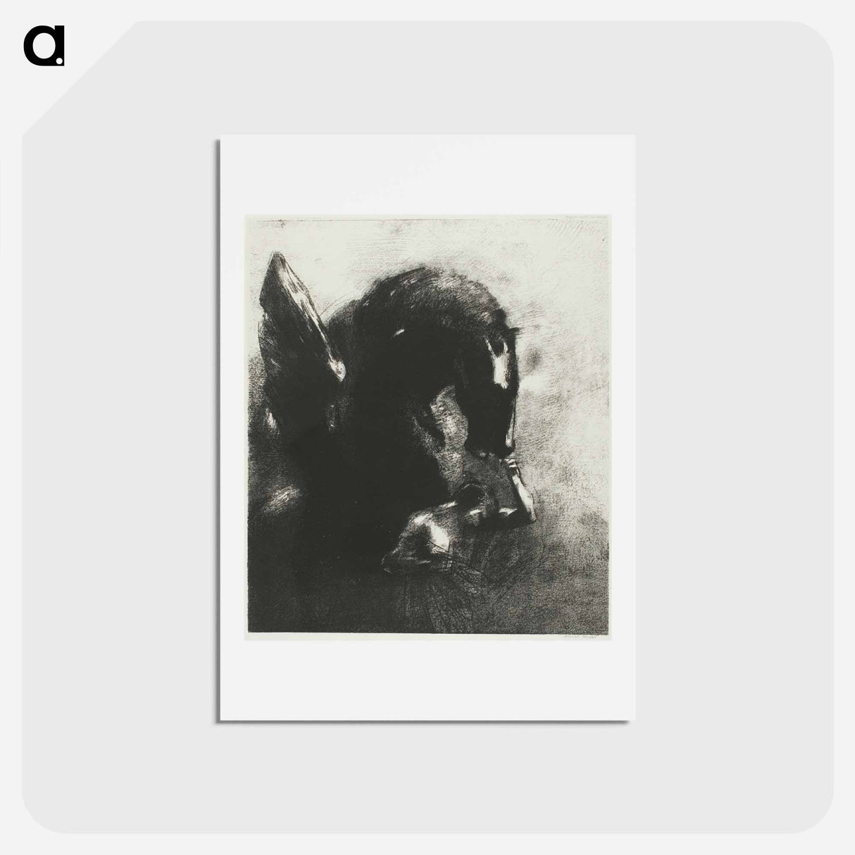 アートポストカード-Captive Pegasus - オディロン ルドン Postcard.