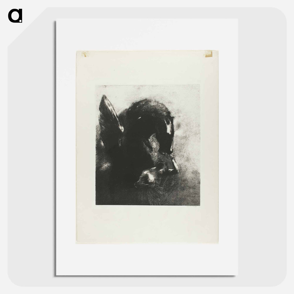 Captive Pegasus - Odilon Redon Poster.