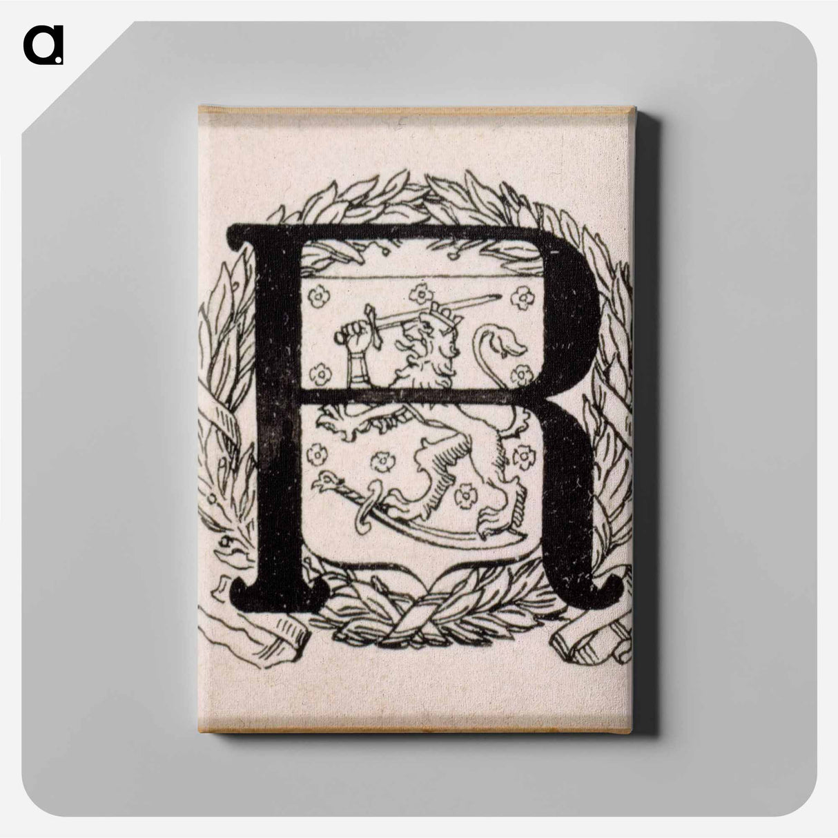 Döbeln juuttaalla -runon alkukirjain r - アルバート エーデルフェルト Canvas.