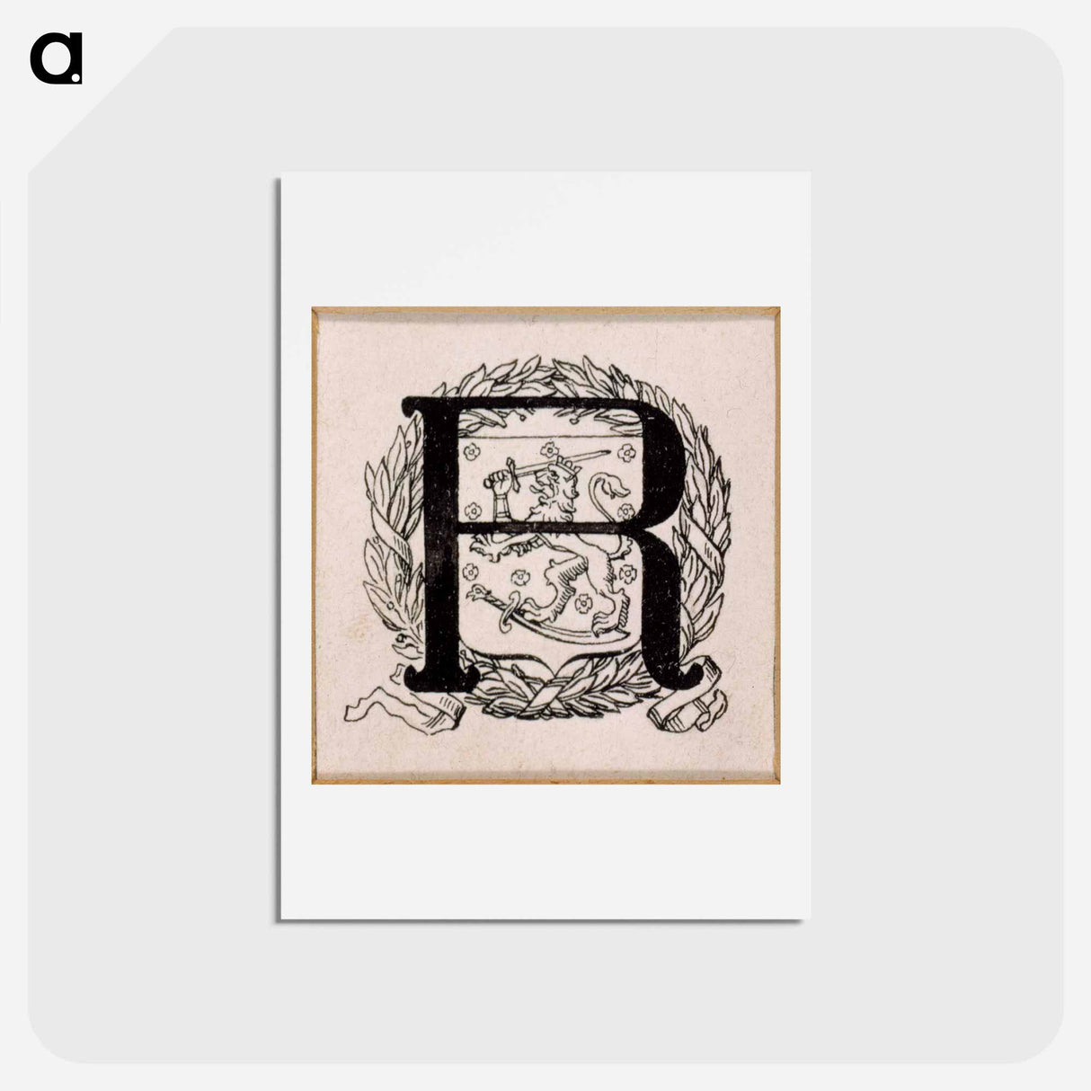 Döbeln juuttaalla -runon alkukirjain r - アルバート エーデルフェルト Postcard.