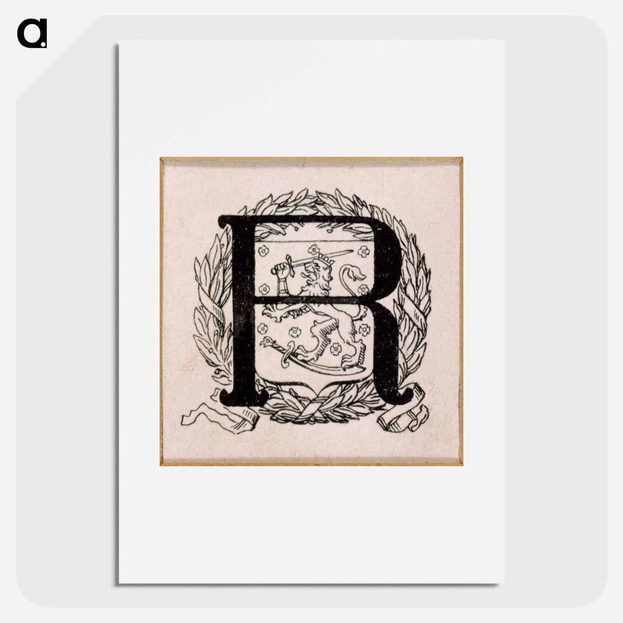 Döbeln juuttaalla -runon alkukirjain r - アルバート エーデルフェルト Poster.