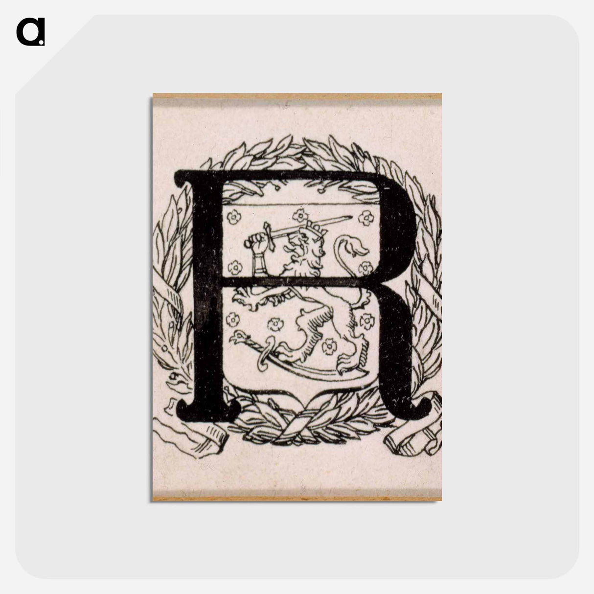 Döbeln juuttaalla -runon alkukirjain r - アルバート エーデルフェルト Postcard.