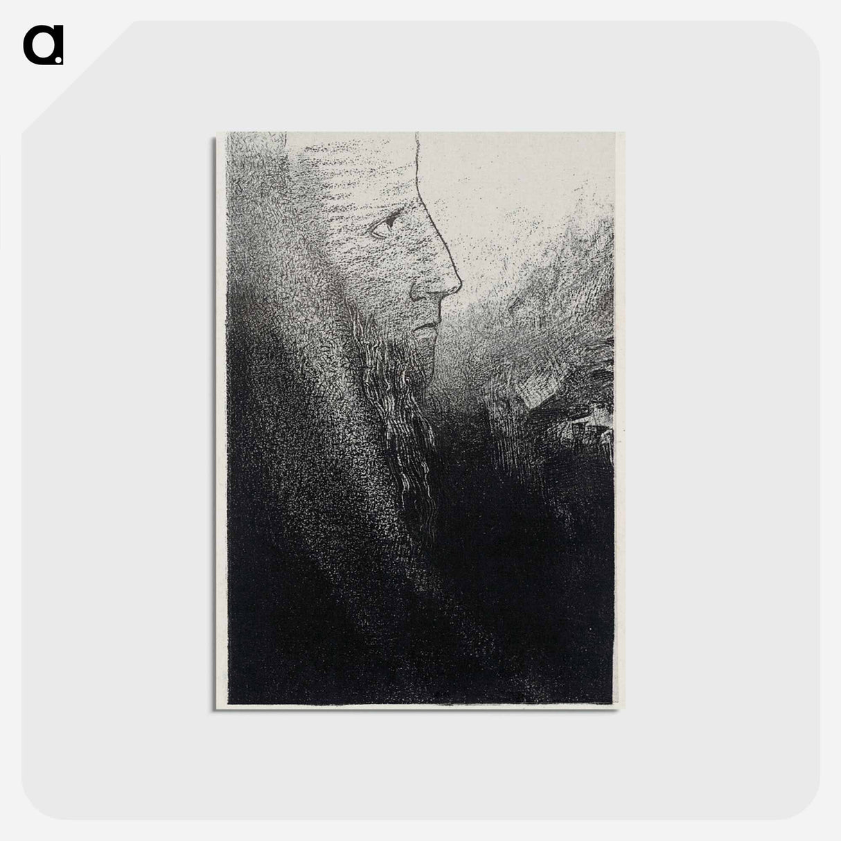 アートポストカード-Saint Anthony: "Help Me, O My God!" - オディロン ルドン Postcard.