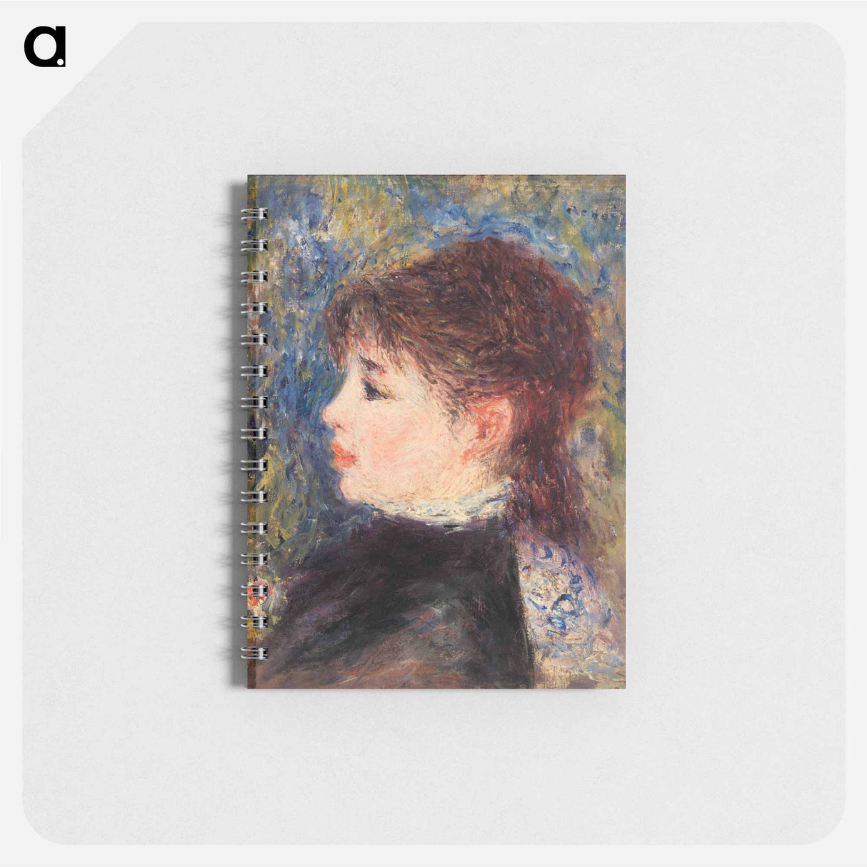 Young Woman with Rose - ピエール オーギュスト ルノワール Memo.