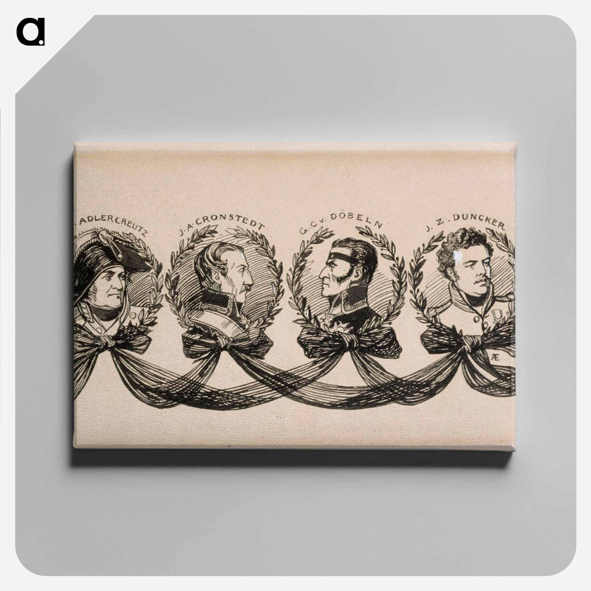 Vänrikin markkinamuisto -runon sivuvinjetti - アルバート エーデルフェルト Canvas.