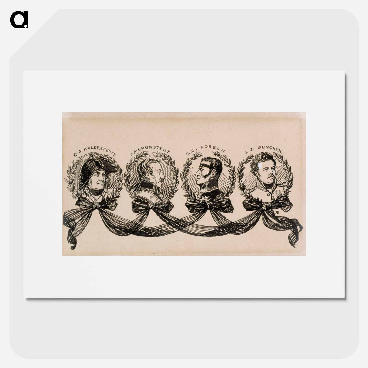 Vänrikin markkinamuisto -runon sivuvinjetti - アルバート エーデルフェルト Poster.