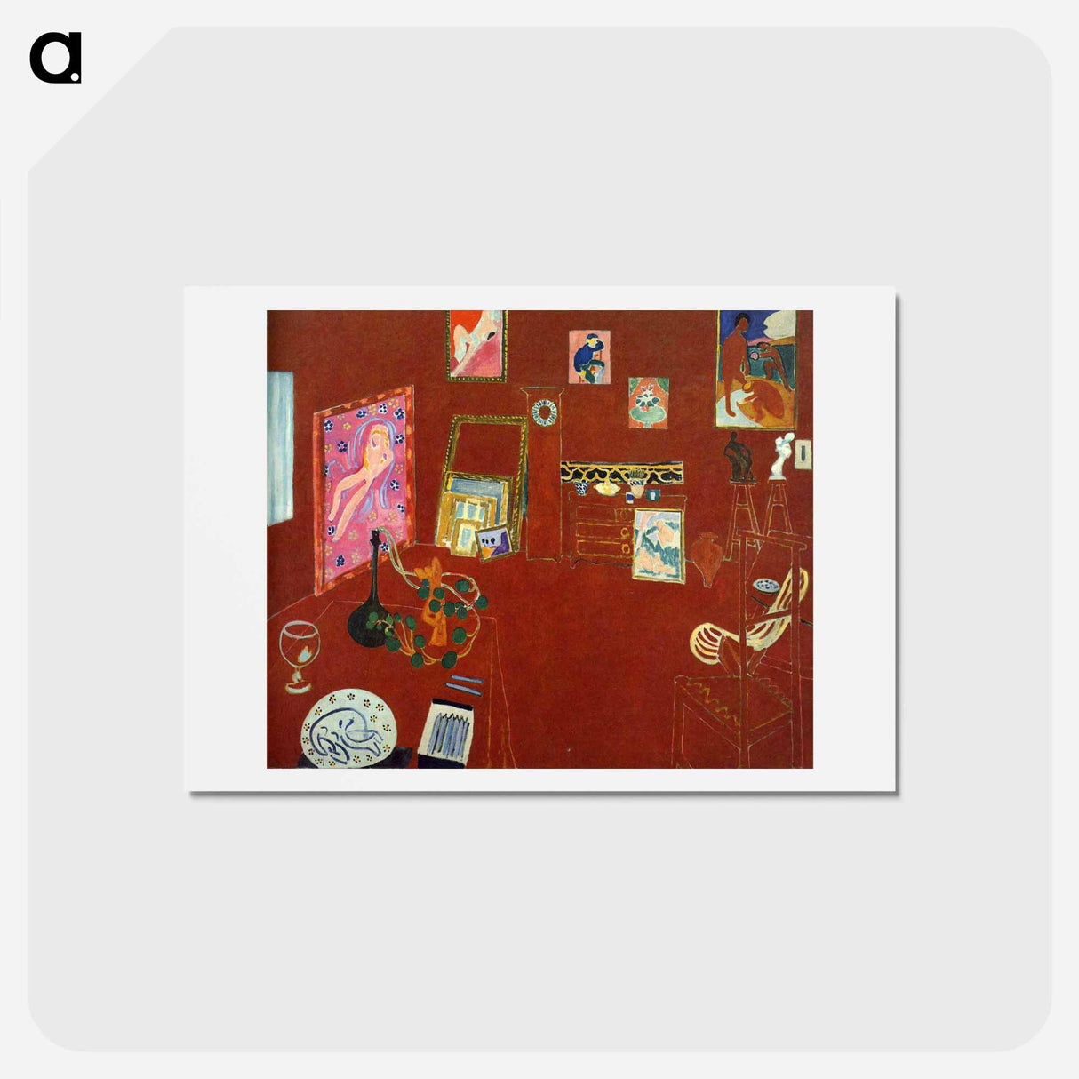 アートポストカード-Red Studio - アンリ マティス Postcard.