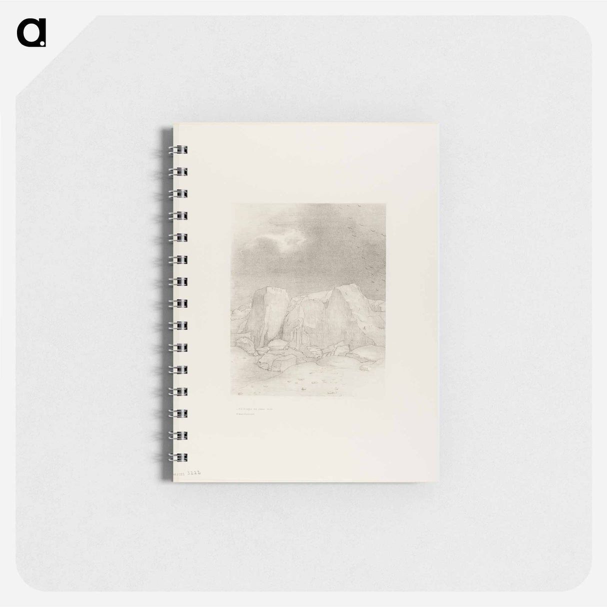 And He Discerns an Arid, Knoll-Covered Plain - オディロン ルドン Memo.