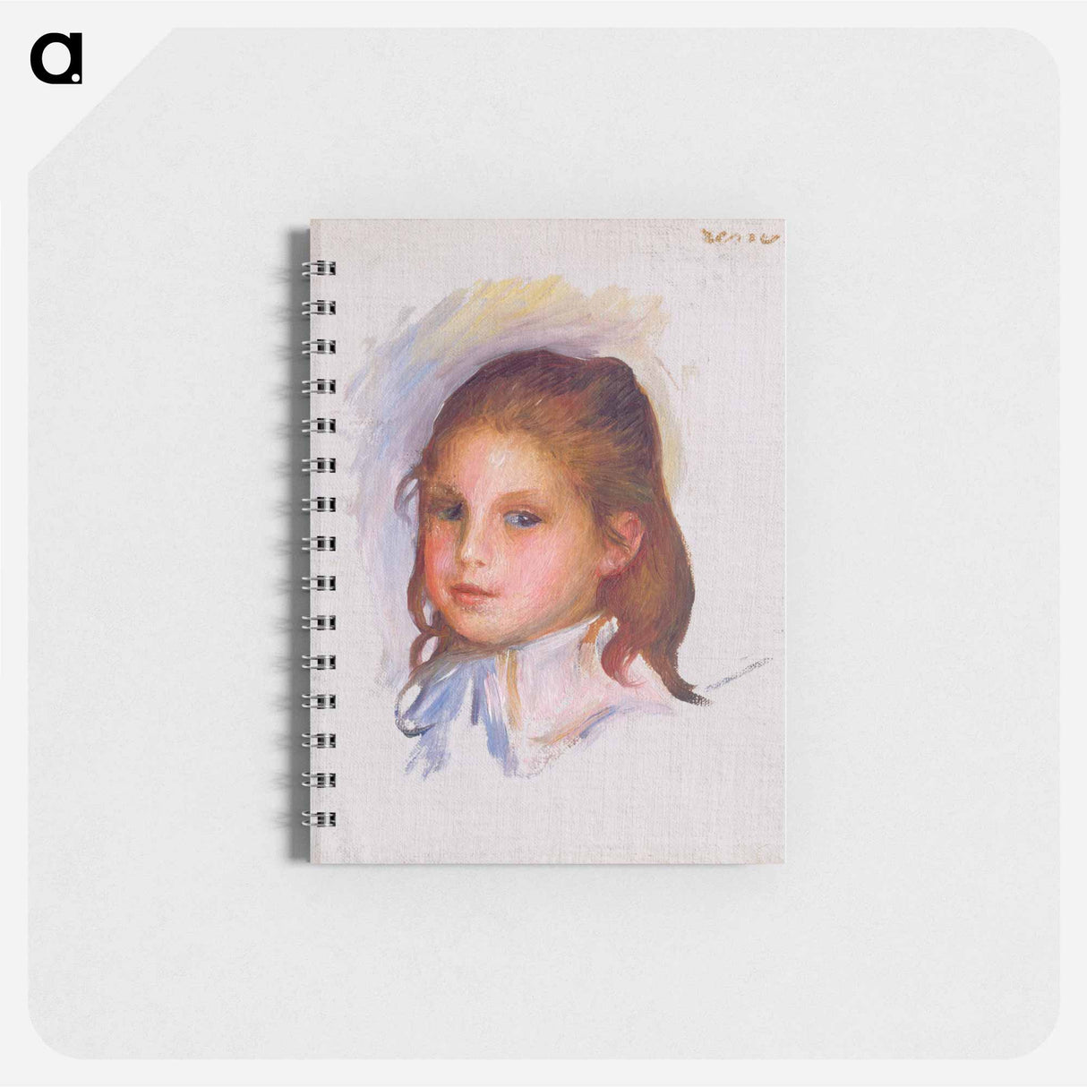 Child with Brown Hair - ピエール オーギュスト ルノワール Memo.