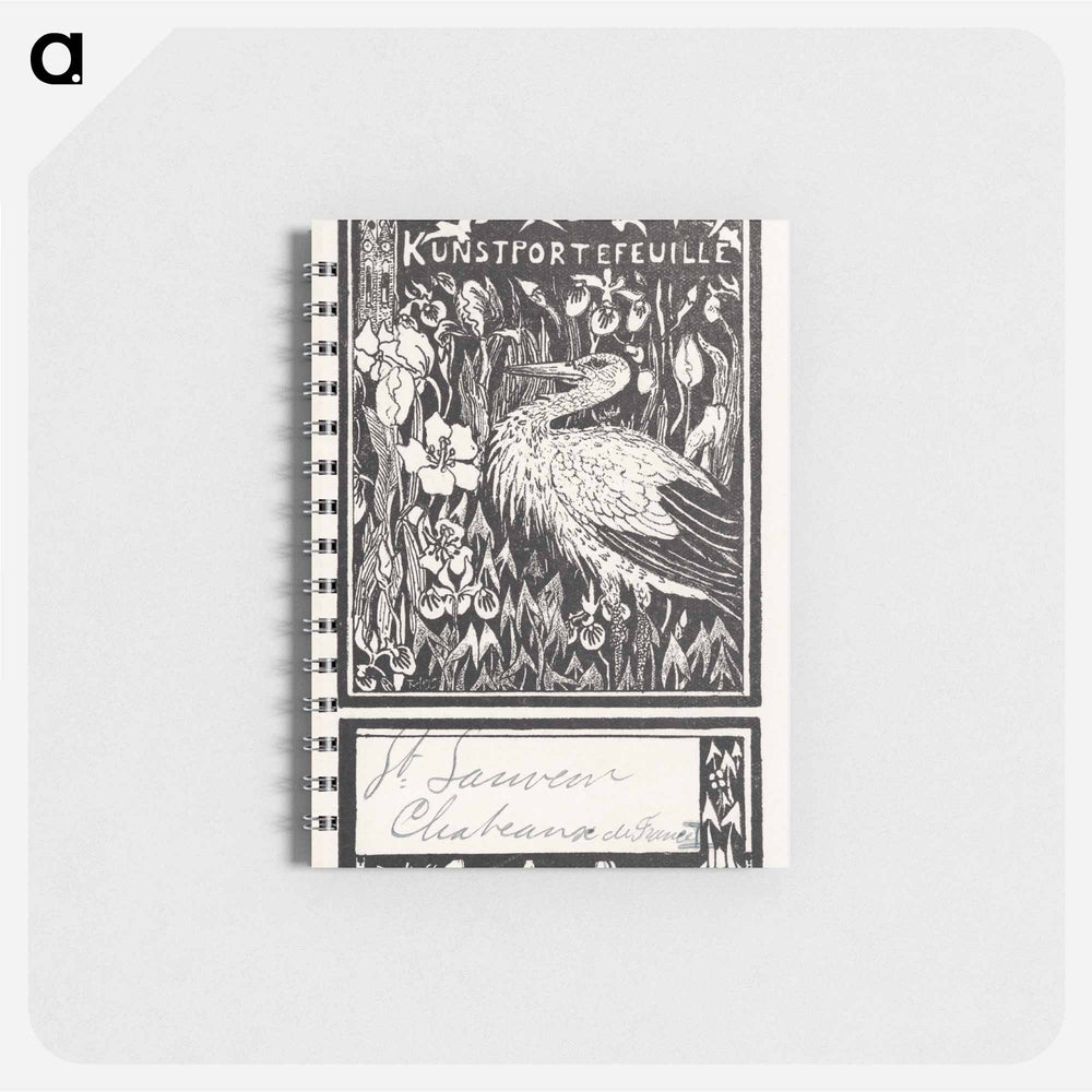 Etiket met ooievaar - テオ ヴァン ホイテマ Memo.