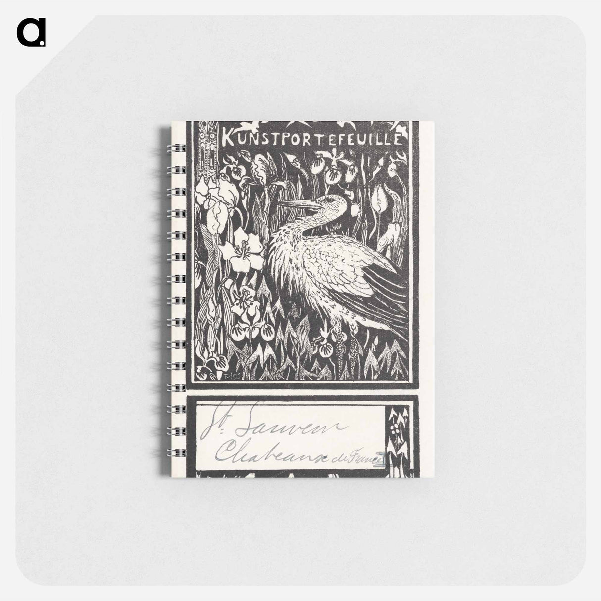 Etiket met ooievaar - テオ ヴァン ホイテマ Memo.