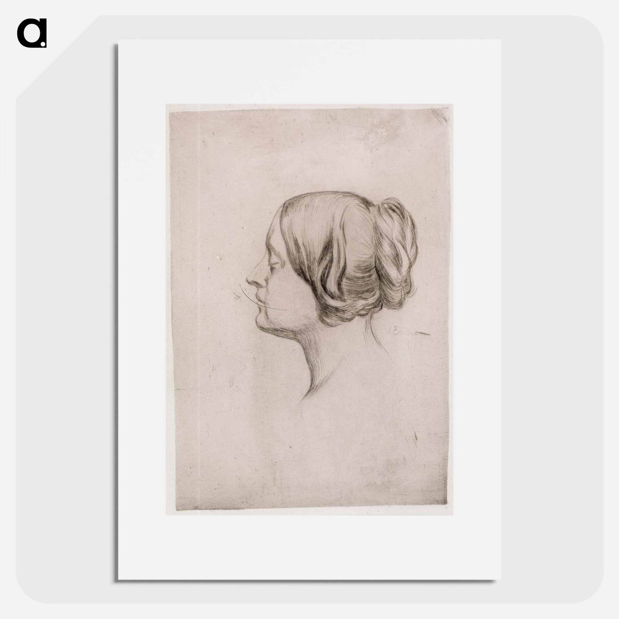 Head of a woman - アルバート エーデルフェルト Poster.