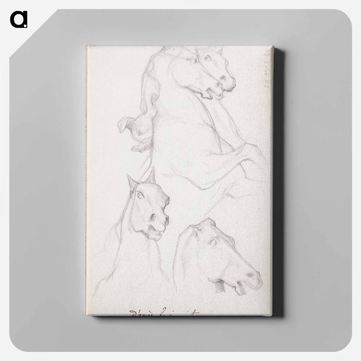 (unknown) part of a sketchbook - アルバート エーデルフェルト Canvas.