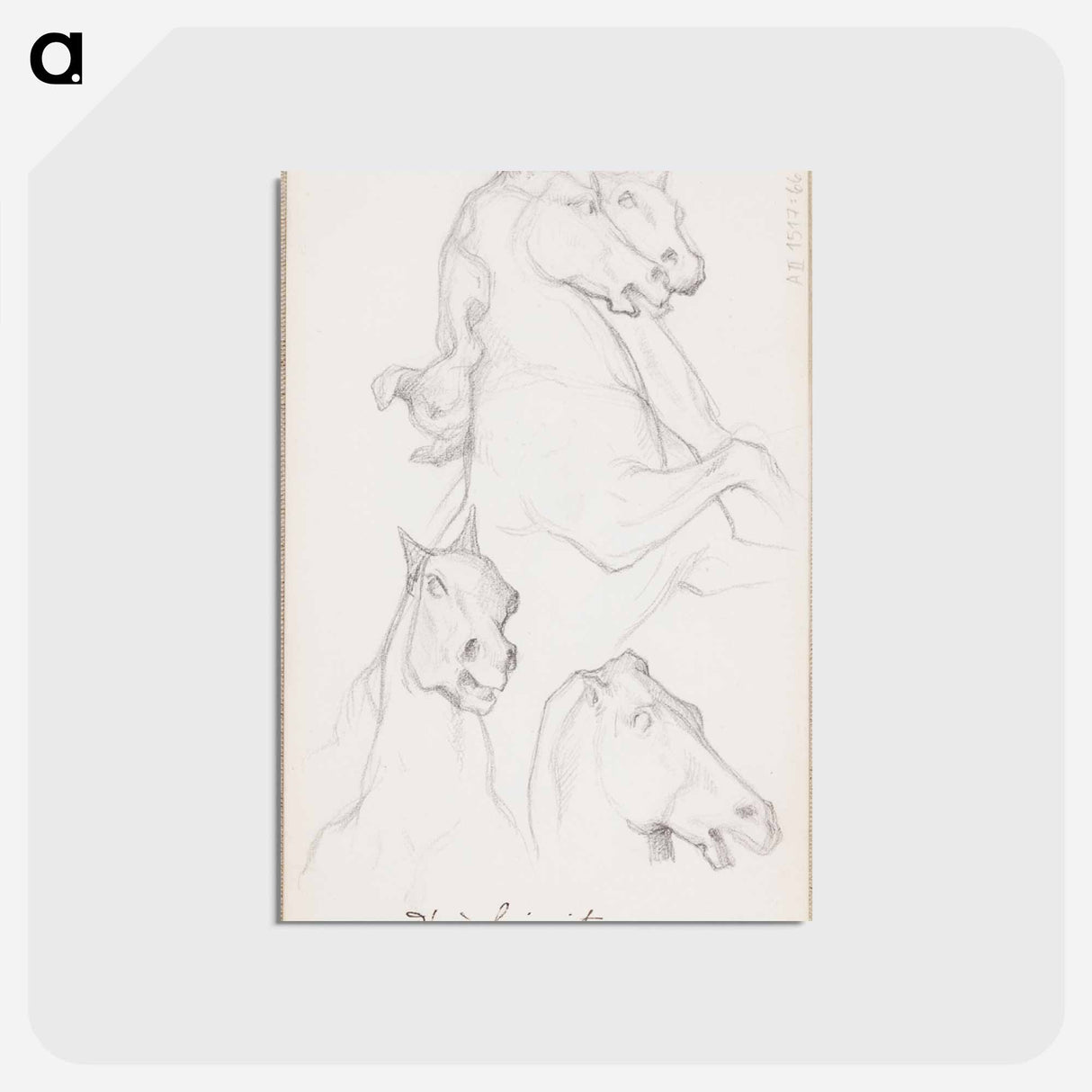 (unknown) part of a sketchbook - アルバート エーデルフェルト Postcard.