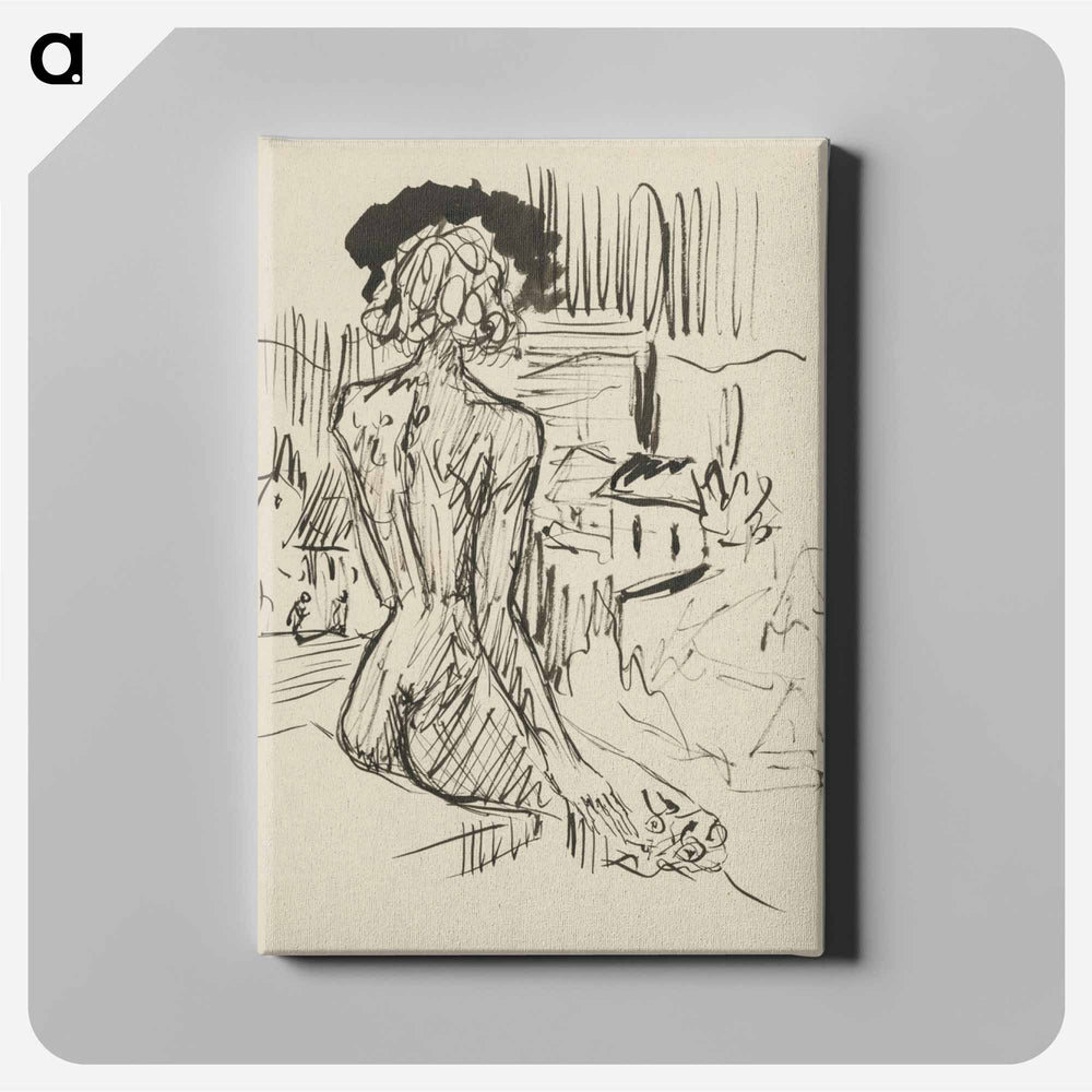 Sketchbook 22 sitting woman in the landscape - アーノルド ピーター ワイズ クビンチャン Canvas.