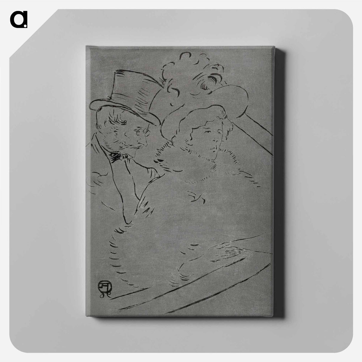 アートパネル-At the Concert - アンリ ド トゥールーズ ロートレック Canvas.